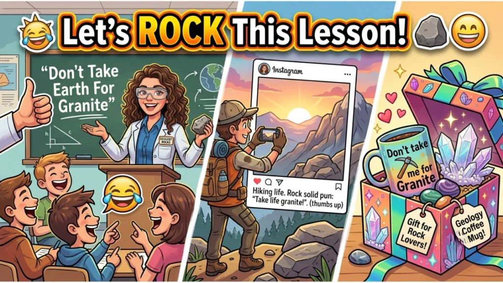 Geology Puns (Classroom, Captions & Gifts)