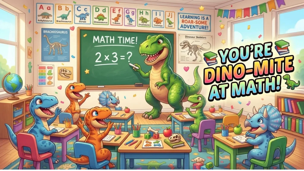 Kids and Classroom Dino One-Liners