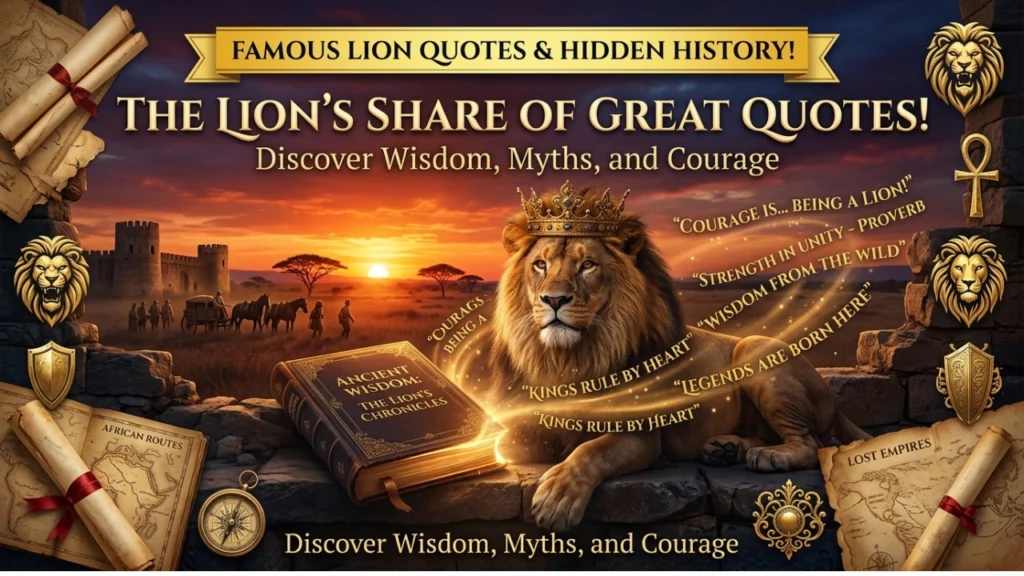 Lion Idioms, Quotes, and Names Worth Knowing