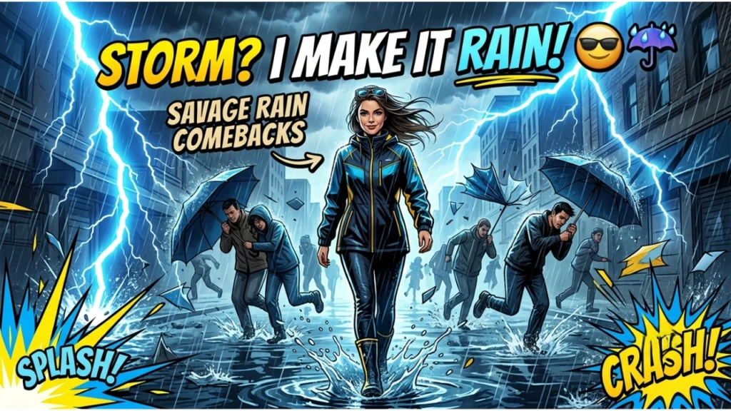 Savage One-Liner Rain Puns With Attitude