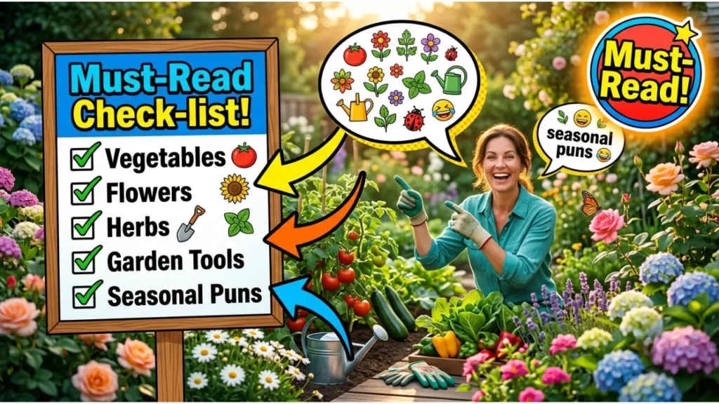 Seasonal One-Liner Garden Puns (Spring, Summer & Fall)