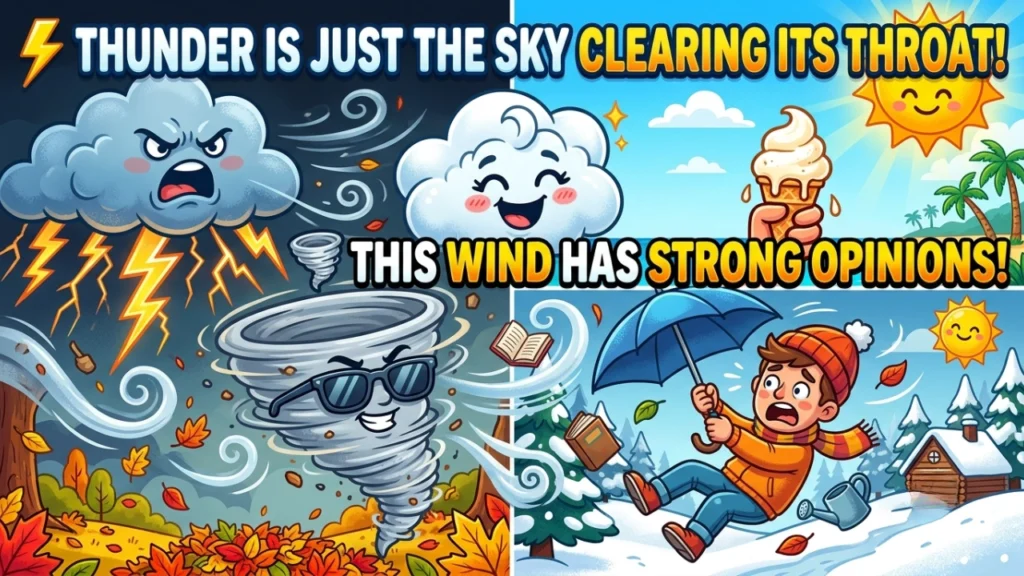 Short Weather Puns for Storms, Wind & Extreme Weather