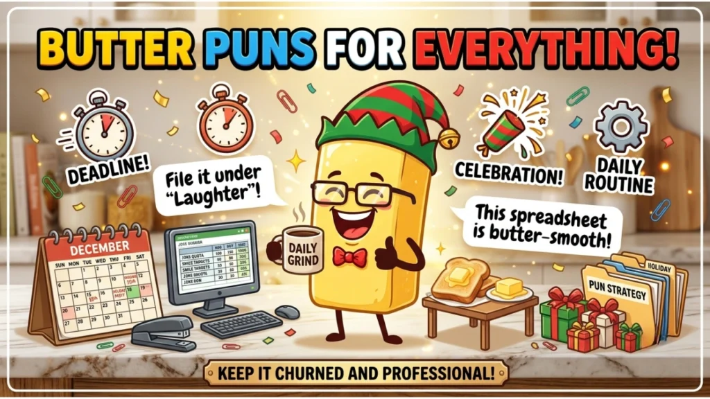 Unique One-Liner Butter Puns for Work, Holidays & Everyday Life