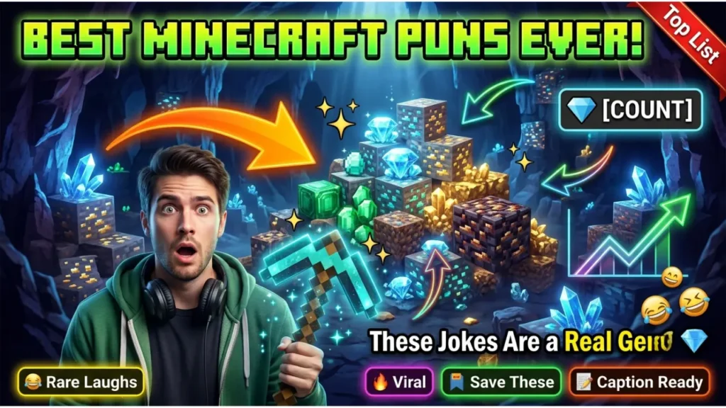 ⛏️ Mining & Crafting One-Liner Minecraft Puns