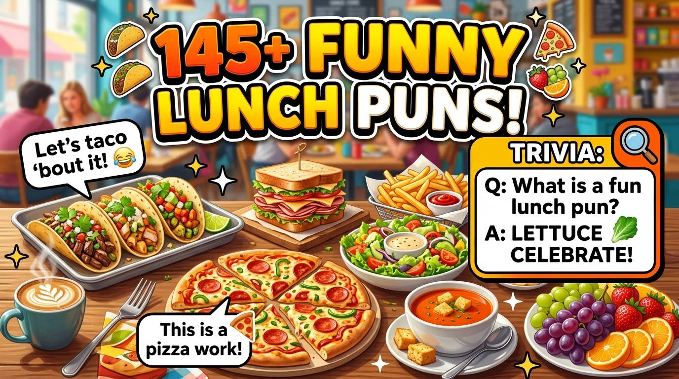 145+ Hilarious One-Liner Lunch Puns That'll Make Your Midday Meal Iconic