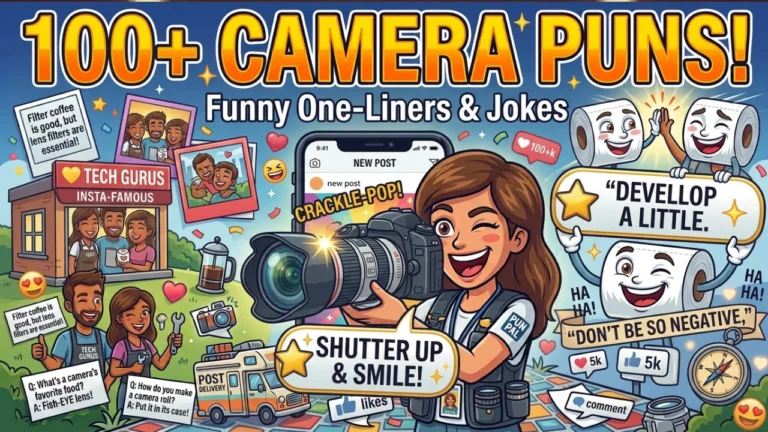 200+ Hilarious Camera Puns That Will Make You Snap With Laughter