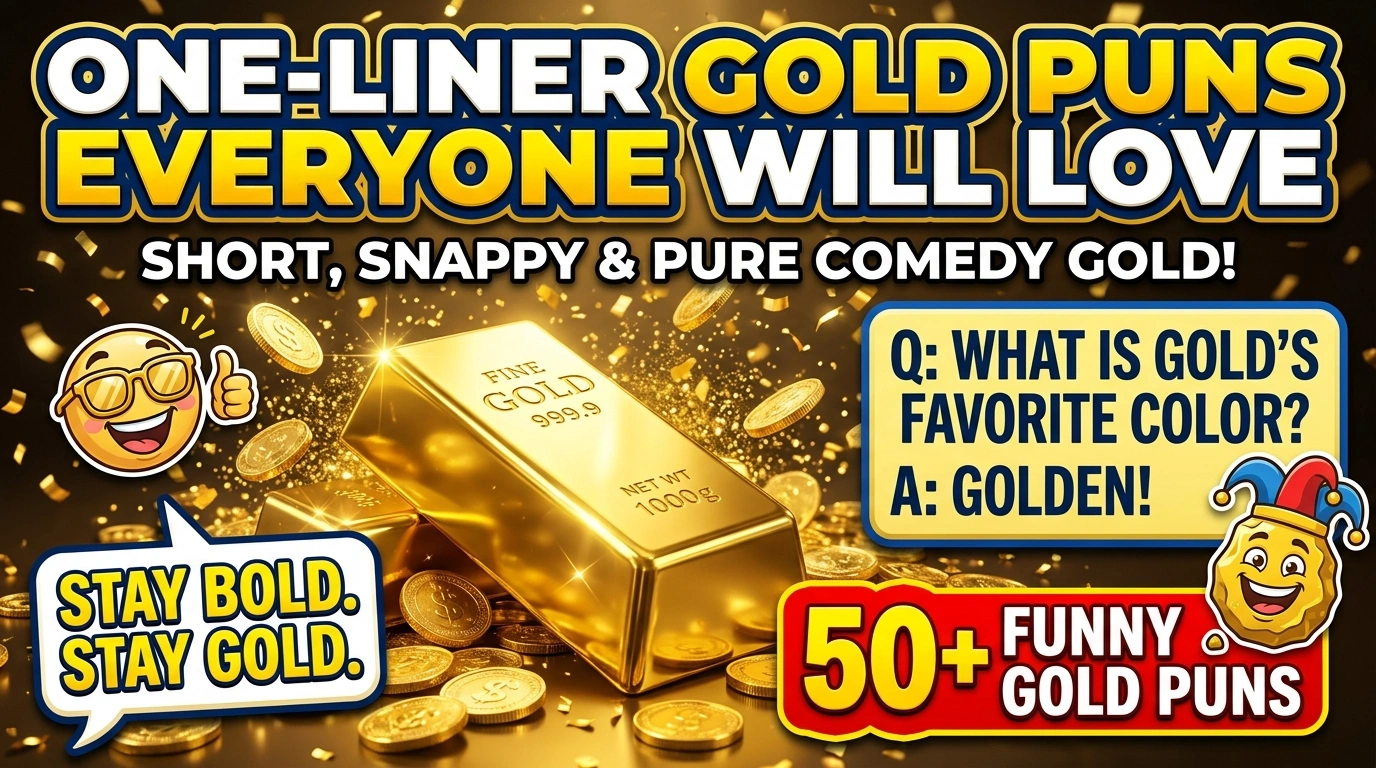 205+ Hilarious One-Liner Gold Puns That Are Pure Comedy Gold