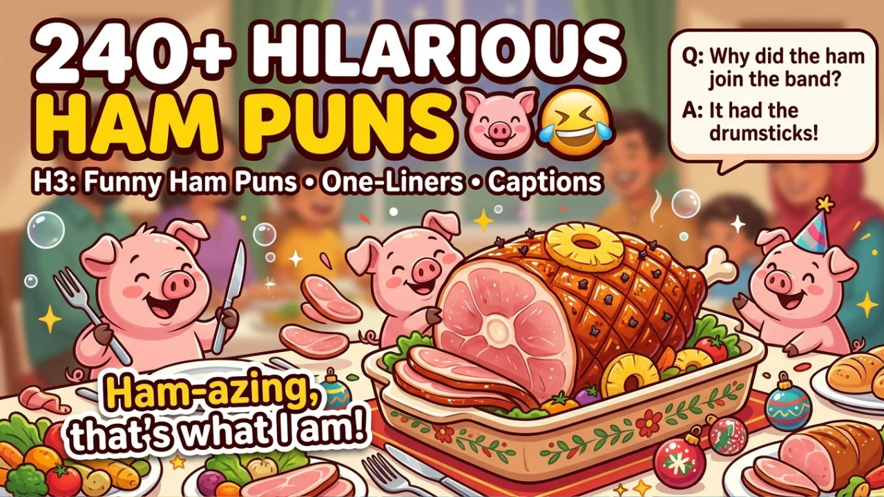 240+ Hilarious Ham Puns: That Are Seriously and Deliciously Funny