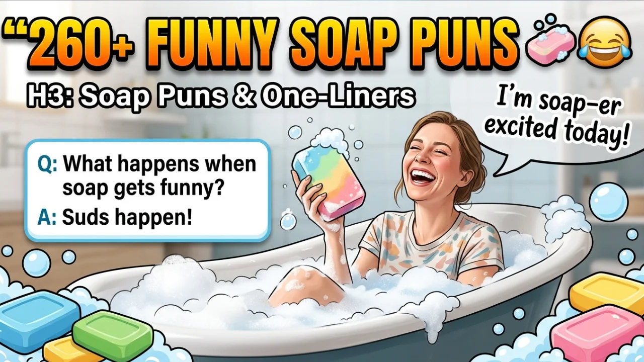 260+ Hilarious Soap Puns: That Are Clean, Clever & Absolutely Hilarious