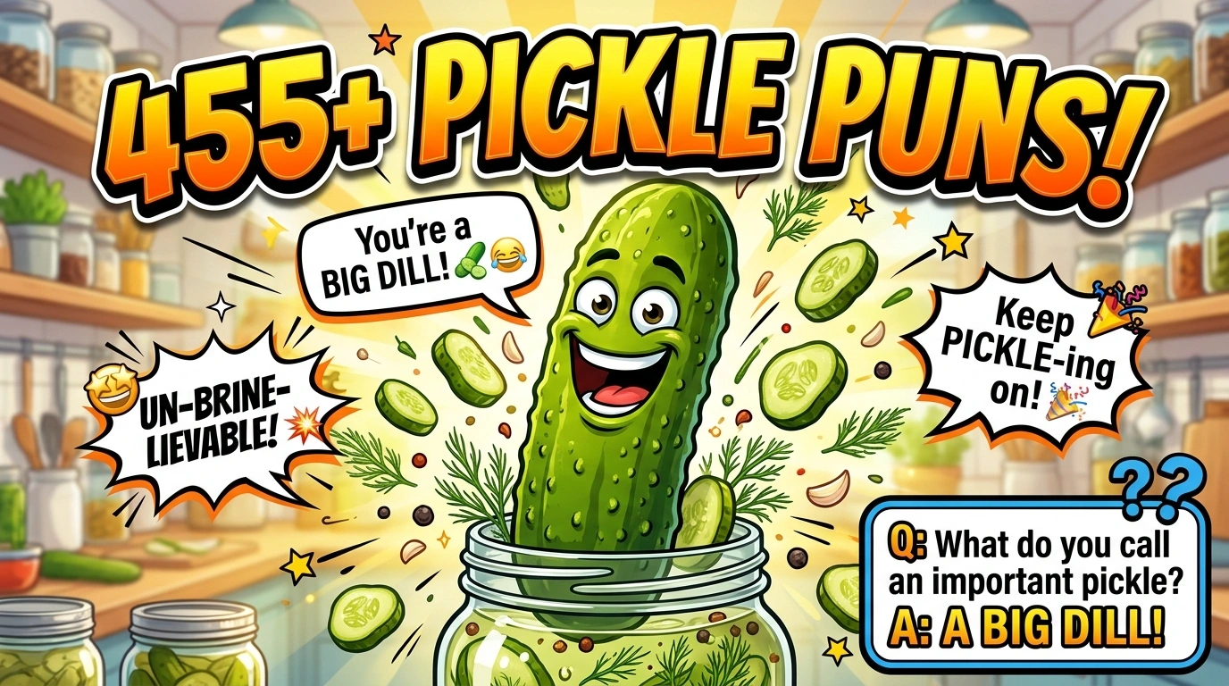 455+ Hilarious Pickle Puns One-Liners for Every Occasion