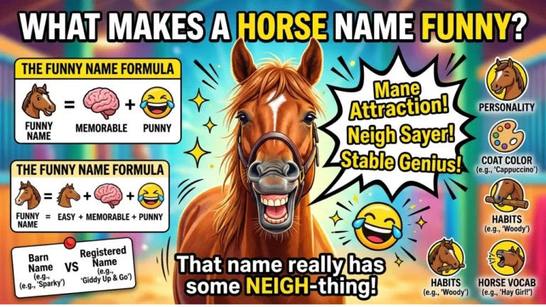 515+ Hilarious One-Liner Funny Horse Names