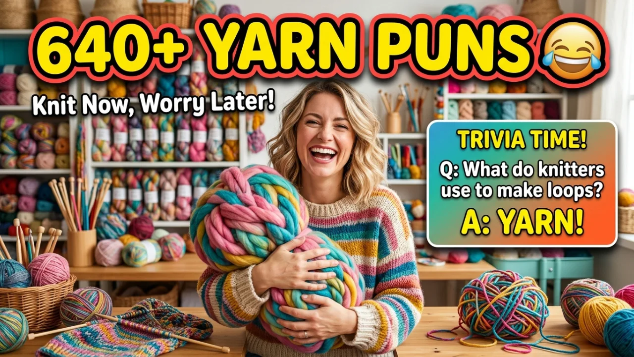 640+ Hilarious Yarn Puns: Yarn Puns That Will Have You in Stitches