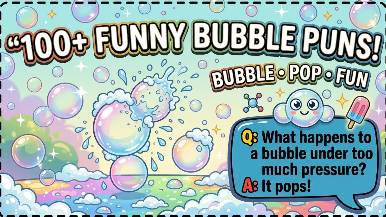 Bubble Puns: 100+ Funniest & Most Bubbly Puns That Will Make You Pop! 🫧😂