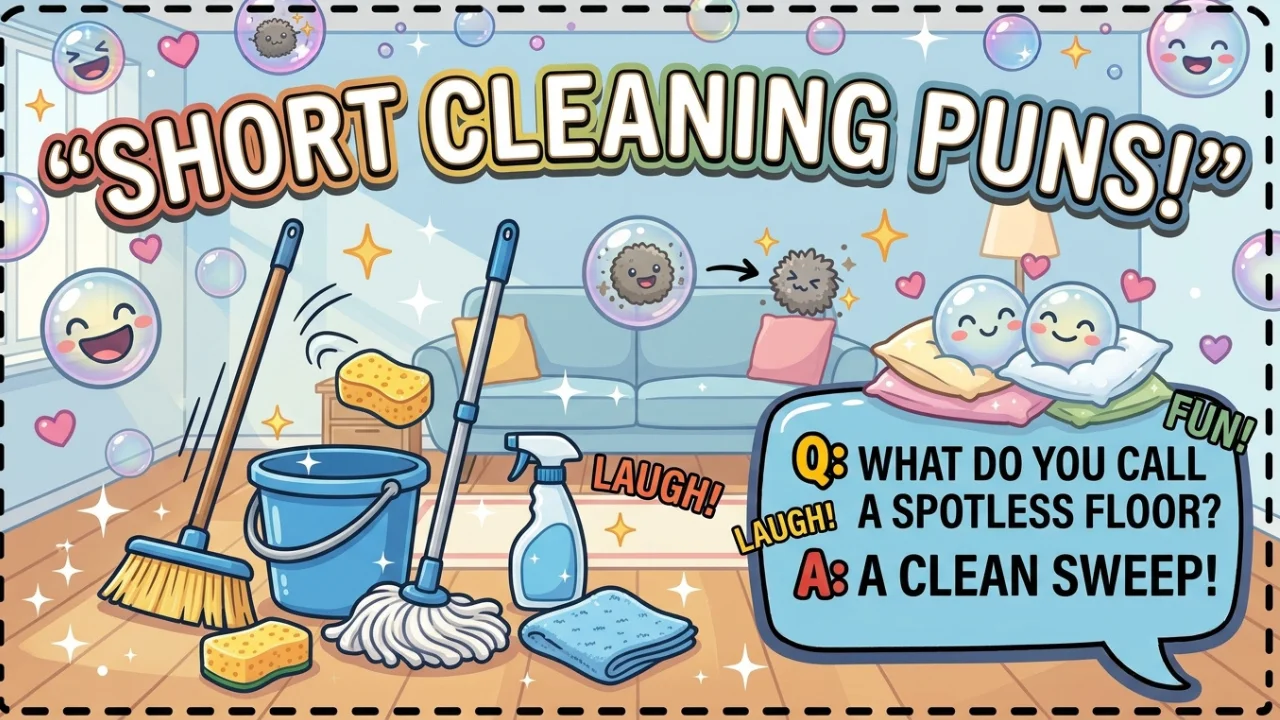 Cleaning Puns: 100+ Hilarious & Sparkling Puns That Will Sweep You Off Your Feet! 🧹😂