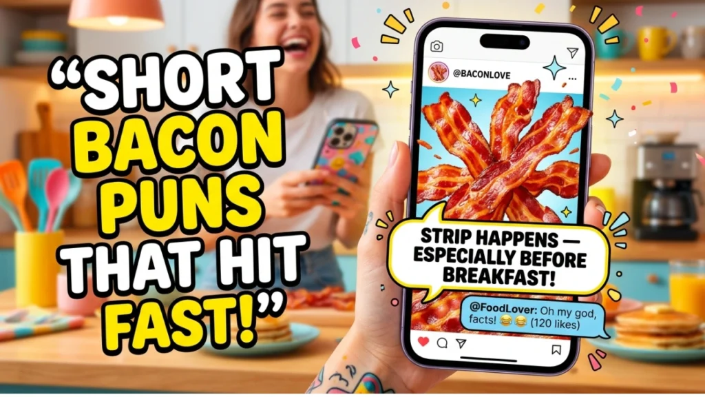 Short One-Liner Bacon Puns for Captions